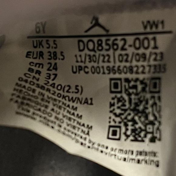 Nike Air Jordan 2 Retro Black Cement 35th Anniversary High Top Leather Sneakers - Picture 9 of 9